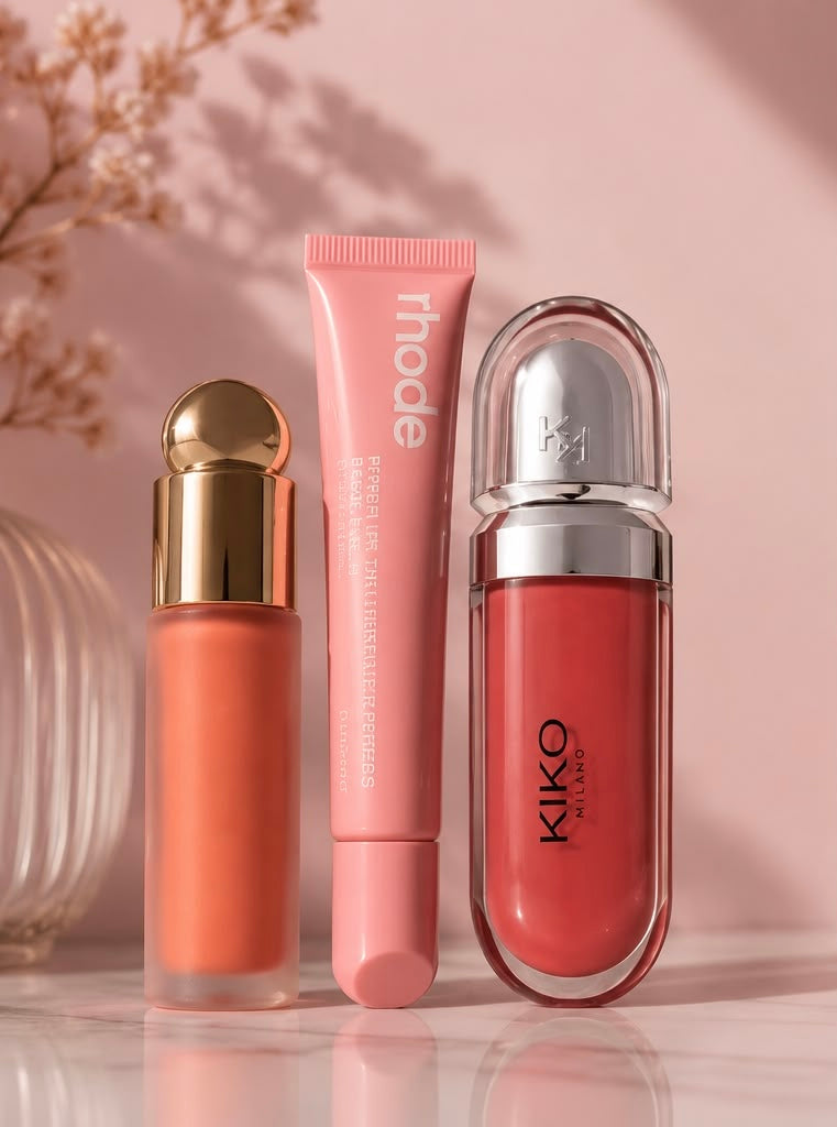 🎀 The Blush & Gloss Trio Deal | kiko gloss | Rare beauty blush | rhode lip tint