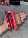 Red crush bundle | huda beauty lipstain| rhode lipgloss | kiko milano 3D hydra lipgloss | rhode blush
