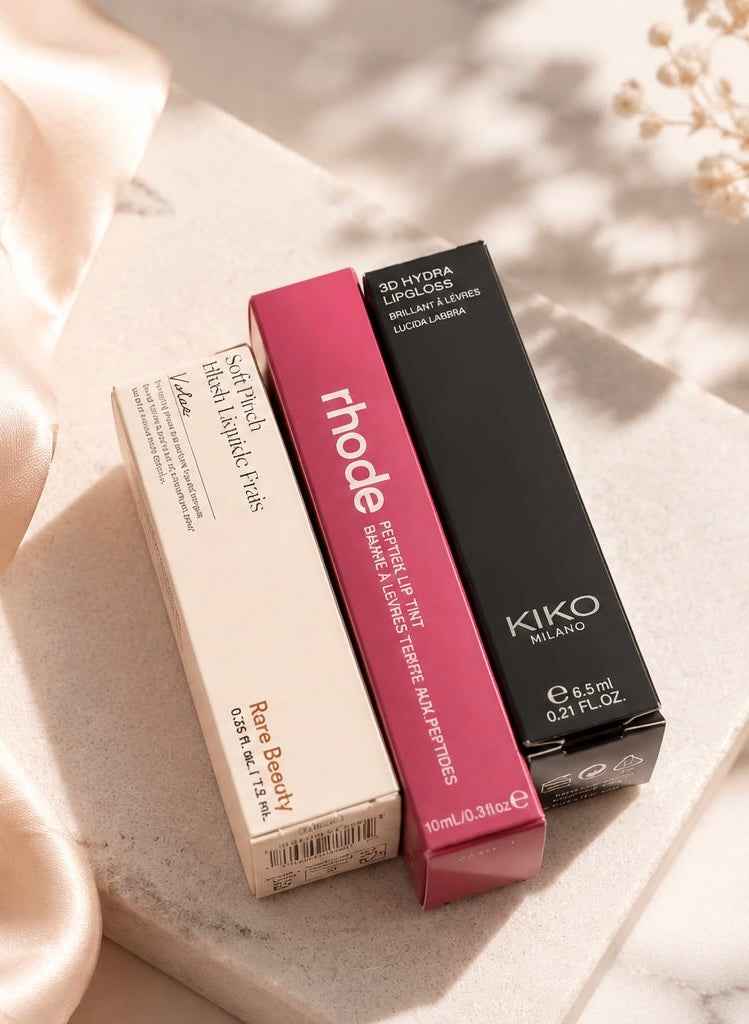 🎀 The Blush & Gloss Trio Deal | kiko gloss | Rare beauty blush | rhode lip tint