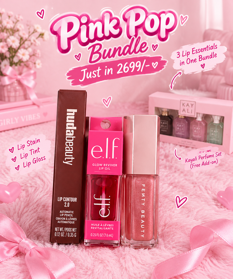 Pink pop bundle | hudabeauty lipstain | fenty beauty gloss bomb | tint
