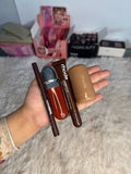 Hot Cocoa bundle | huda beauty lipstain | kiko milano gloss | rhode lipgloss | rhode blush