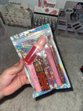 Pookie girl bundle | flormor lippencil | rhode lipgloss | chocolate gloss | hudamoji glass gloss | sheglam inspire tube gloss | kiko inspire gloss | hudamoji fruit lipoil ( free gift )