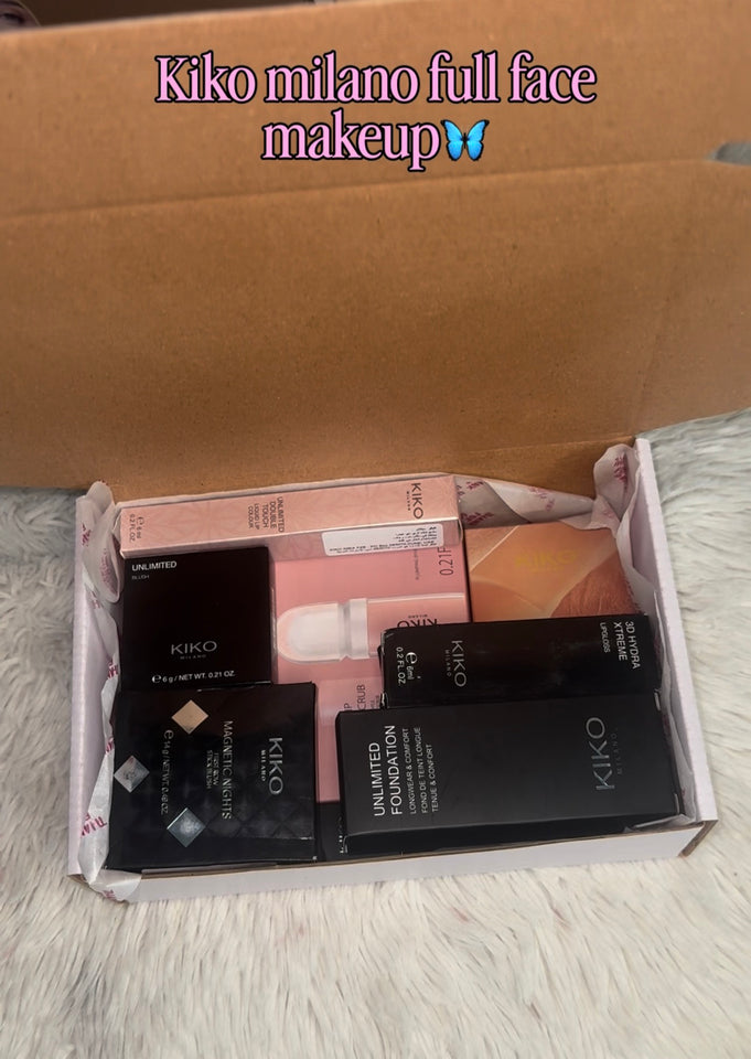 Kiko milano full face makeup | kiko bb foundation | kiko lipcare set | kiko milano golden oasis lipstick & lipgloss set | kiko milano 3D hydra gloss | kiko milano extreme gloss | kiko milano 2in1 gloss | kiko magnetic blush | kiko powder blush