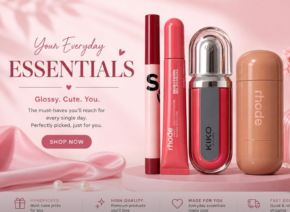 Cherry bomb bundle | rhode blush | rhode liptint | kiko lipgloss | sheglam lippencil