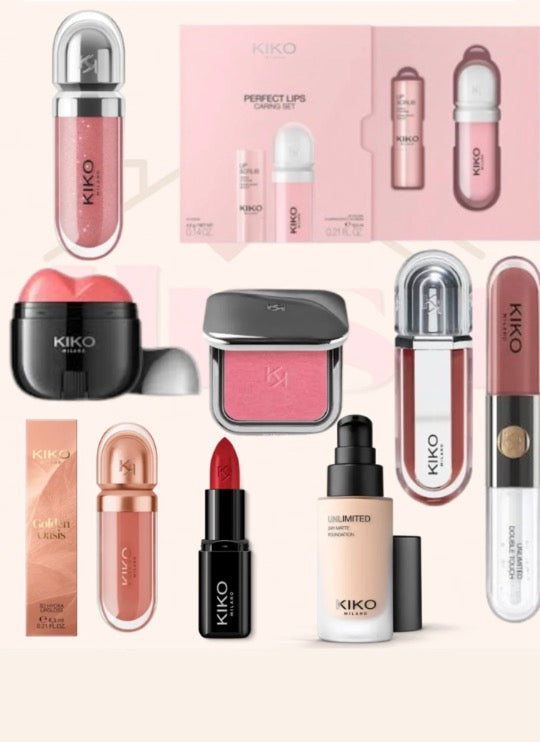 Kiko milano full face makeup | kiko bb foundation | kiko lipcare set | kiko milano golden oasis lipstick & lipgloss set | kiko milano 3D hydra gloss | kiko milano extreme gloss | kiko milano 2in1 gloss | kiko magnetic blush | kiko powder blush