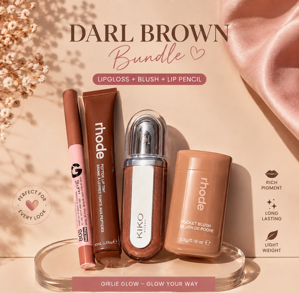 Cocoa Crush bundle | rhode blush | rhode liptint | kiko lipgloss | Sheglam lip pencil