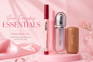 Pink crush bundle | rhode blush | rhode liptint | kiko lipgloss | sheglam lippencil