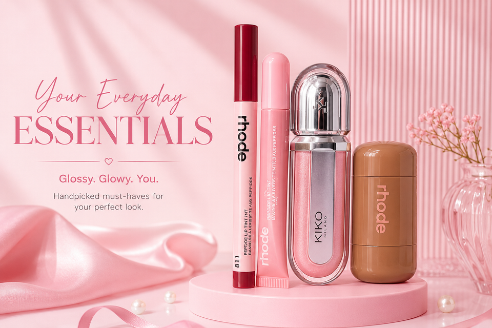 Pink crush bundle | rhode blush | rhode liptint | kiko lipgloss | sheglam lippencil