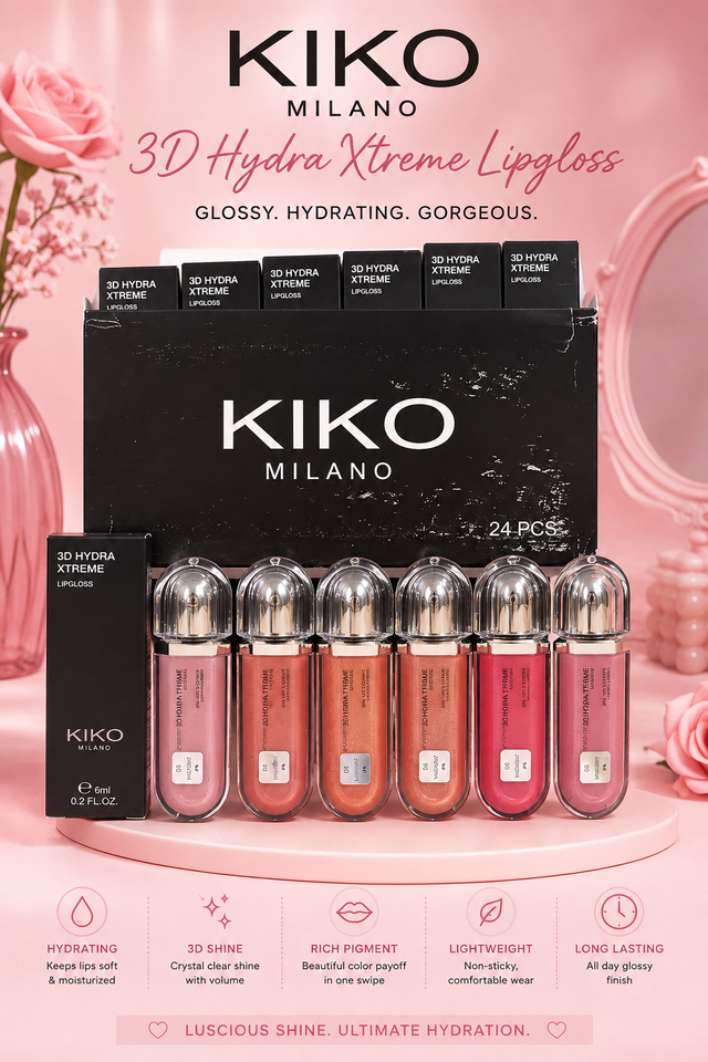 Kiko lipshiners | 3D hydra lipglosses