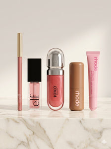Pink crush bundle | lip-pencil | elf lipgloss | kiko milano gloss | rhode bluss| rhode lipgloss