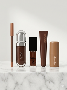 Choco latte bundle | lip-pencil | rhode lipgloss | kiko milano gloss | elf gloss | rhode blush