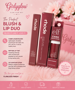 Brown baddie bundle | huda beauty lipstain | rhode lipgloss | elf blush