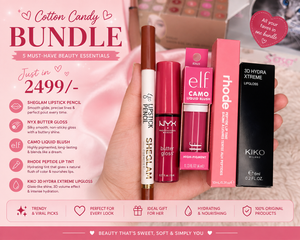 Cotton candy bundle | sheglam lipencil | Nyx jelly job lipgloss | rhode liptint | elf blush | kiko gloss