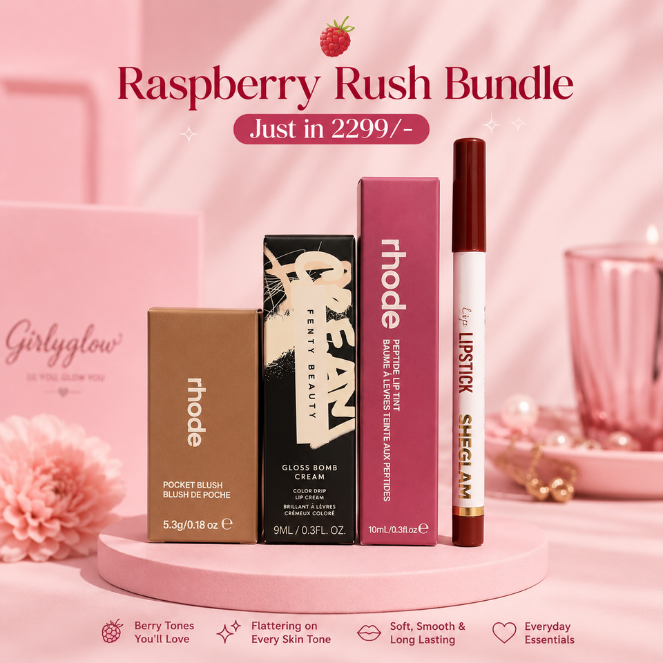 Raspberry rush bundle | sheglam lip-pencil | fenty beauty gloss | rhode liptint| rhode blush