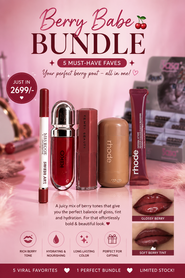 Berry babe bundle | shelam lip pencil | kiko milano lipgloss | Fentybeauty gloss stick | rhode blush | rhode liptint
