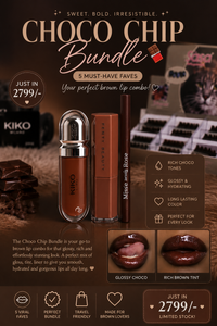 Choco chip bundle | huda beauty lipstain | fenty beauty gloss stick | kiko milano gloss