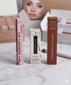 Choco babe bundle | nyx lip lingerie | fenty beauty gloss stick | summer Friday lip butter balm ( chocolate )