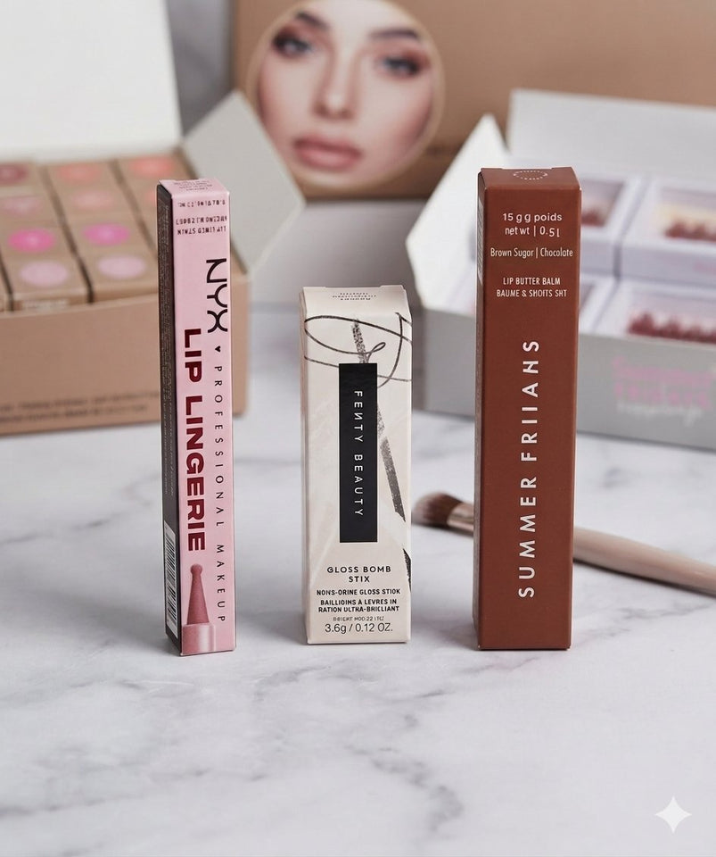 Choco babe bundle | nyx lip lingerie | fenty beauty gloss stick | summer Friday lip butter balm ( chocolate )
